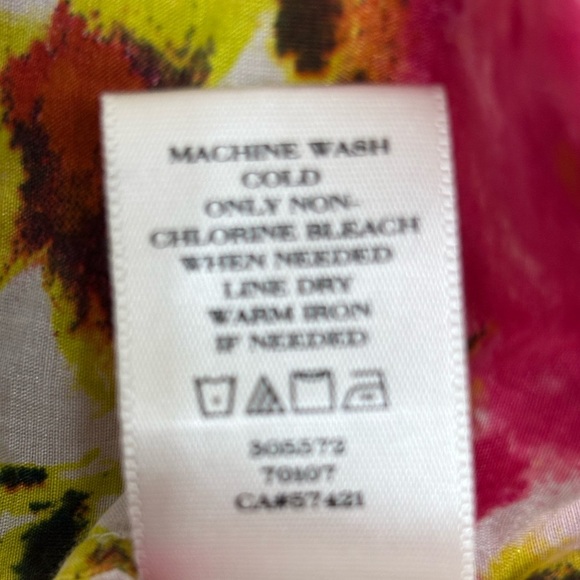 Ann Taylor Silk Blend Floral Button Front Blouse - Picture 8 of 8